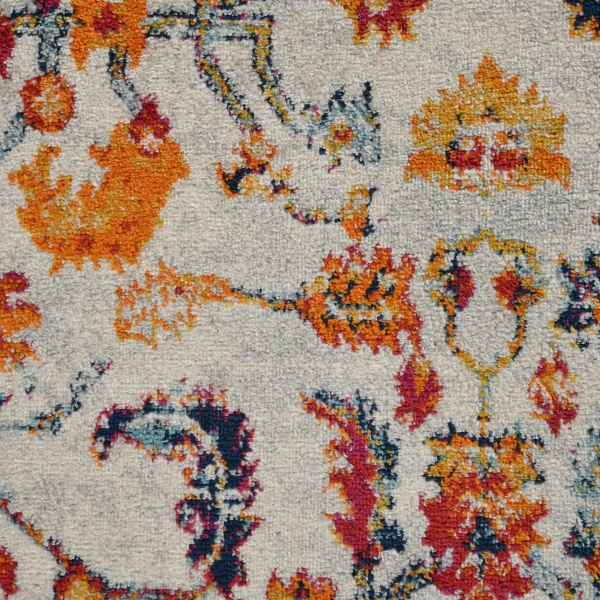 Ivory Alexandria Farmhouse Floral Area Rug