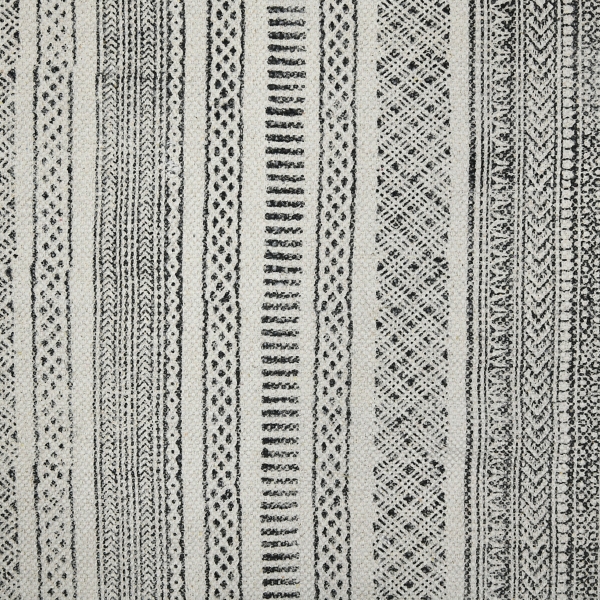 Charcoal Dune Geometric Flat Weave Area Rug