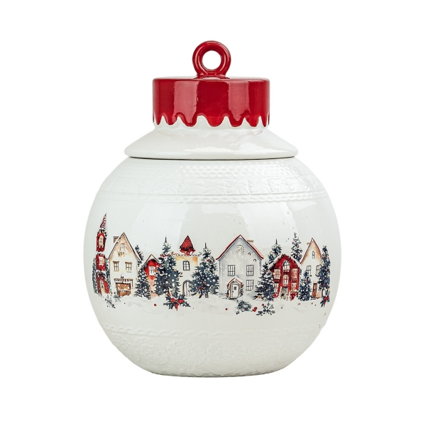 Christmas Ornament Winter Village Canister