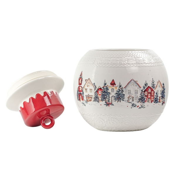 Christmas Ornament Winter Village Canister