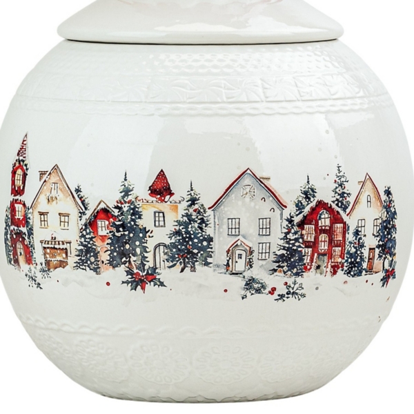 Christmas Ornament Winter Village Canister