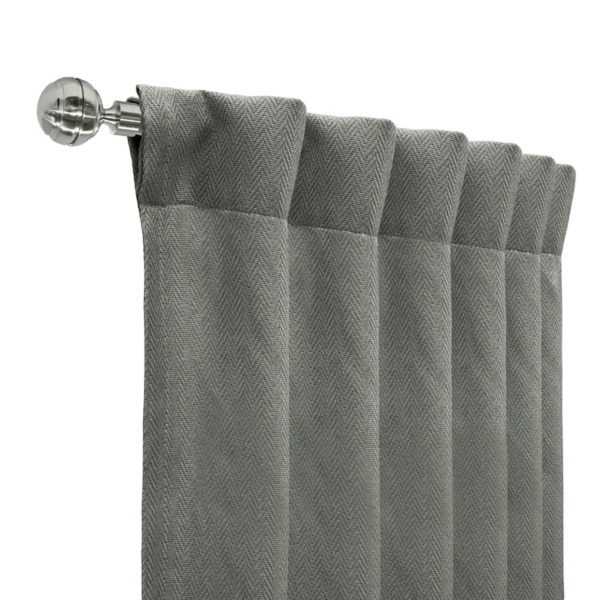 Galati Charcoal Dual Header Curtain Panel