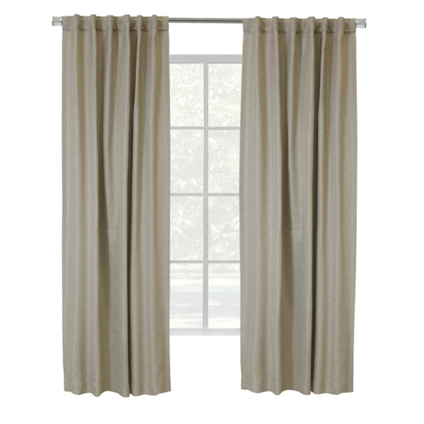 Galati Linen Dual Header Curtain Panel, 95 in.