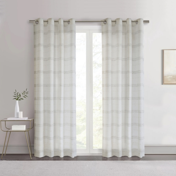 Jasper Sheer White Grommet Curtain Panel