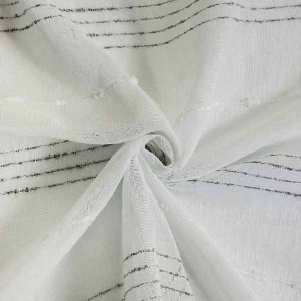 Jasper Sheer White Grommet Curtain Panel, 95 in.