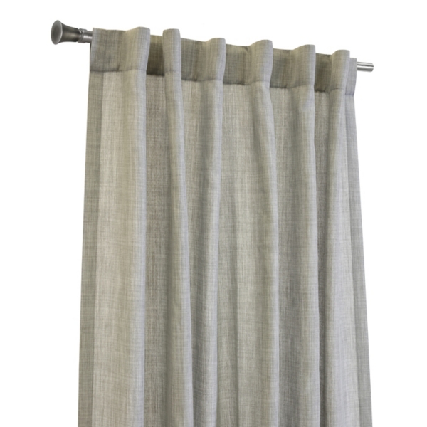 Johnston Silver Dual Header Curtain Panel