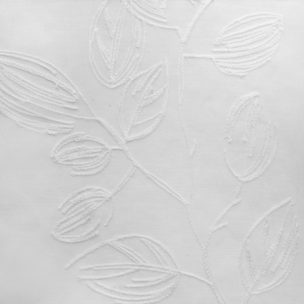 Selina Sheer Leaves Grommet Curtain Panel