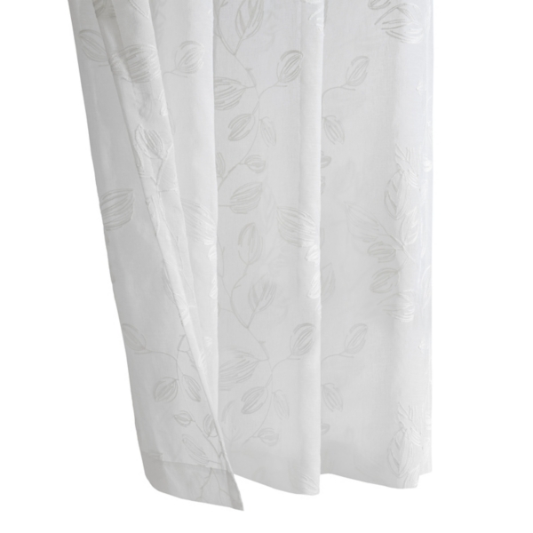 Selina Sheer Leaves Grommet Curtain Panel