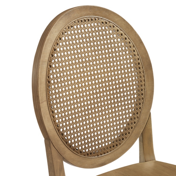 Driftwood Cane Katia Dining Chairs, Set of 2