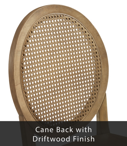 Driftwood Cane Katia Dining Chairs, Set of 2