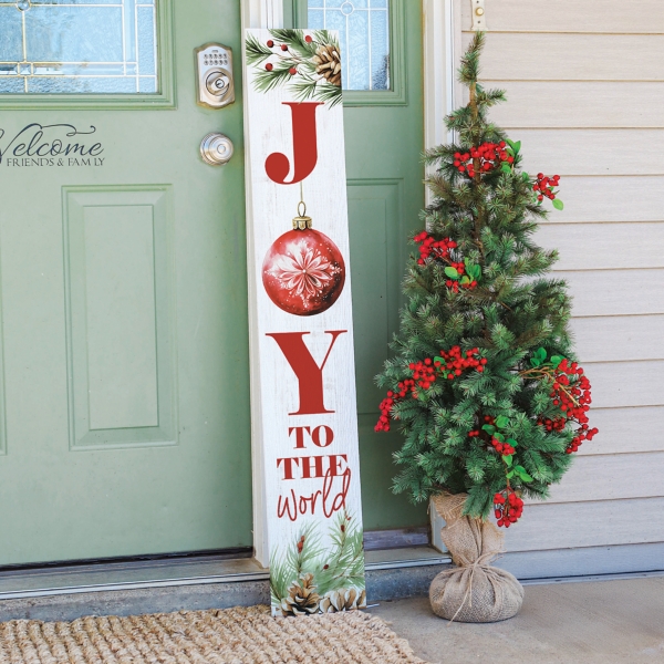 Joy to the World Christmas Ornament Porch Board