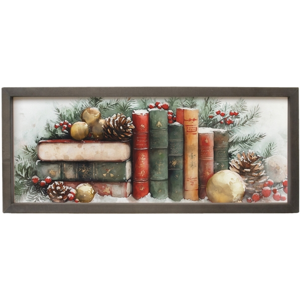 Vintage Christmas Books Framed Art Print
