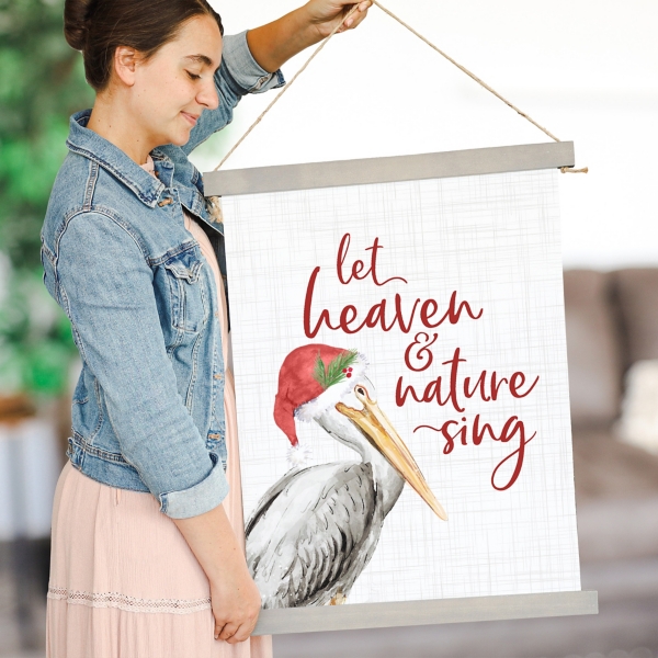 Let Heaven Pelican Canvas Wall Hanging