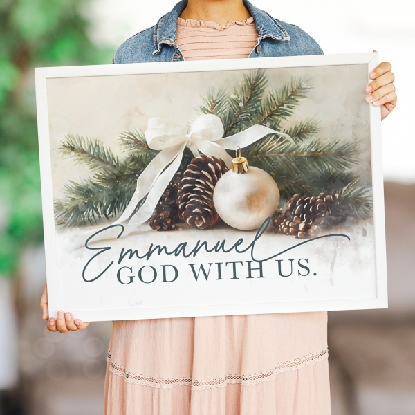 Emmanuel God with Us Framed Art Print