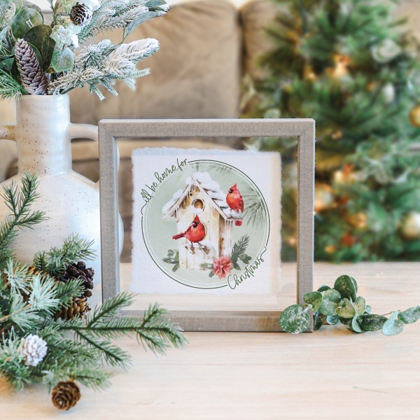 I'll Be Home for Christmas Framed Art Print