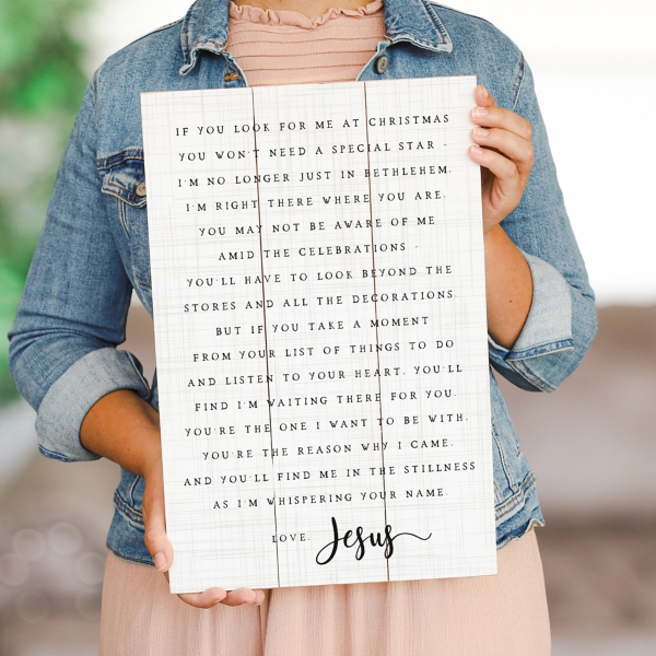 Look for Me at Christmas Wall Plaque