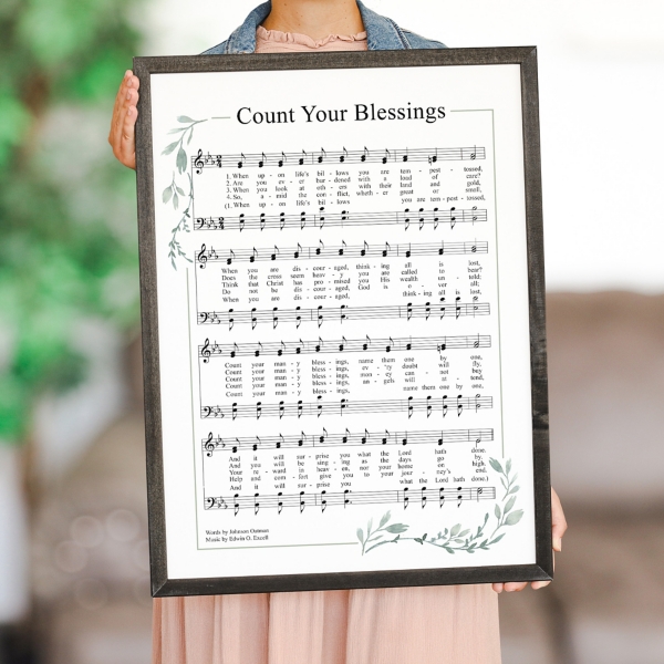 Count Your Blessings Hymn Framed Art Print