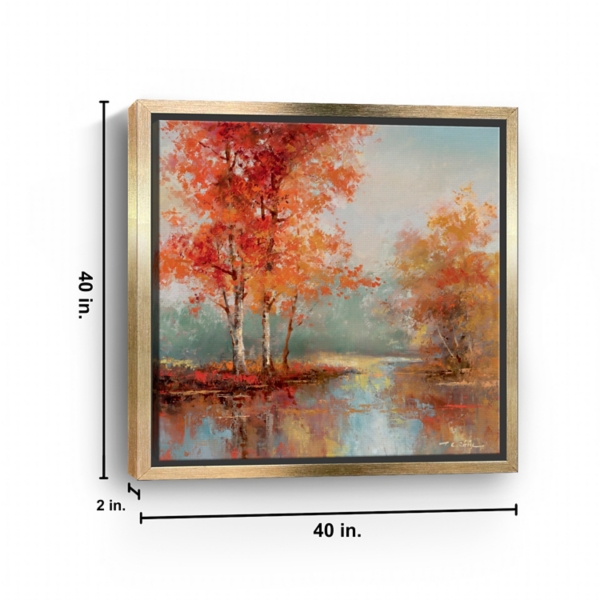 Graceful Autumn Framed Canvas Art Print