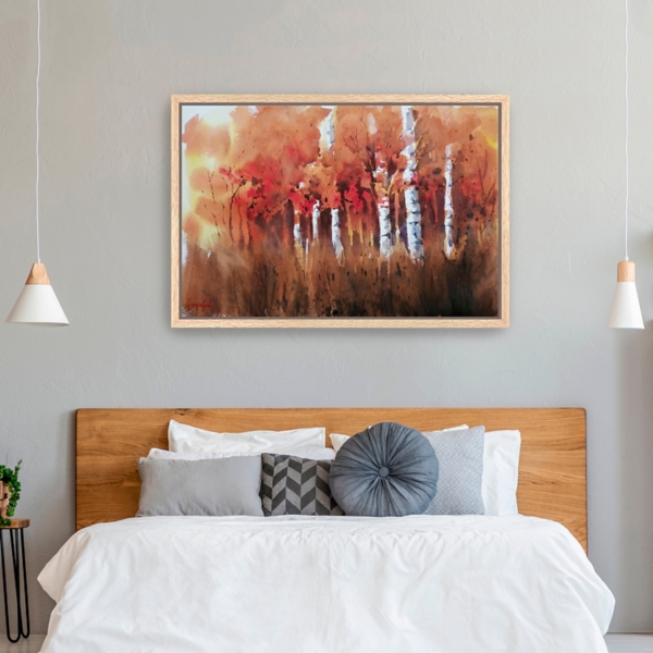 Autumn Landscape III Framed Canvas Art Print