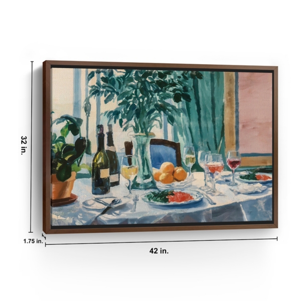 Fine Dining Framed Canvas Art Print