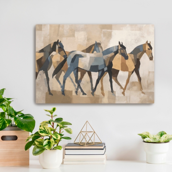 Four Horses Canvas Art Print