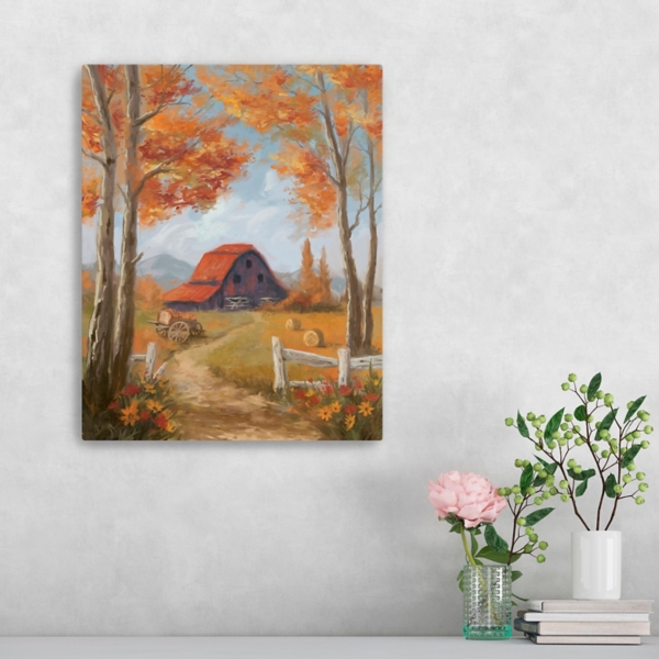 Peaceful Barn Canvas Art Print