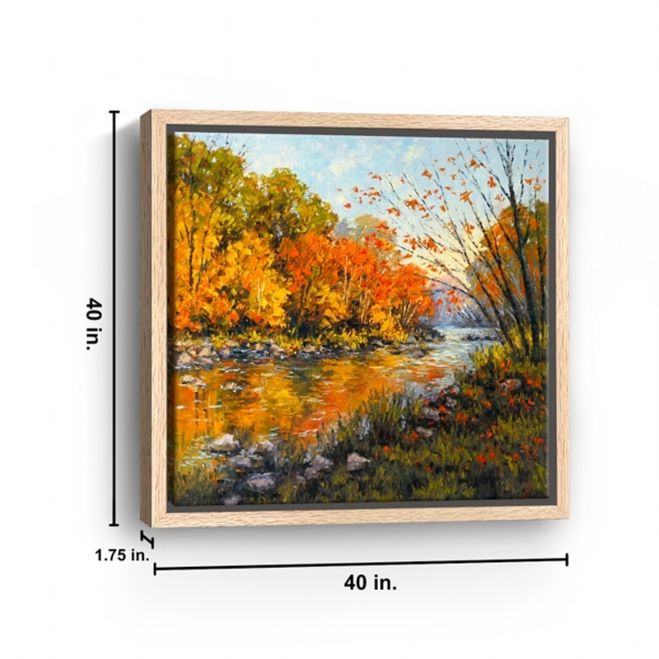 Fall Creek Framed Canvas Art Print