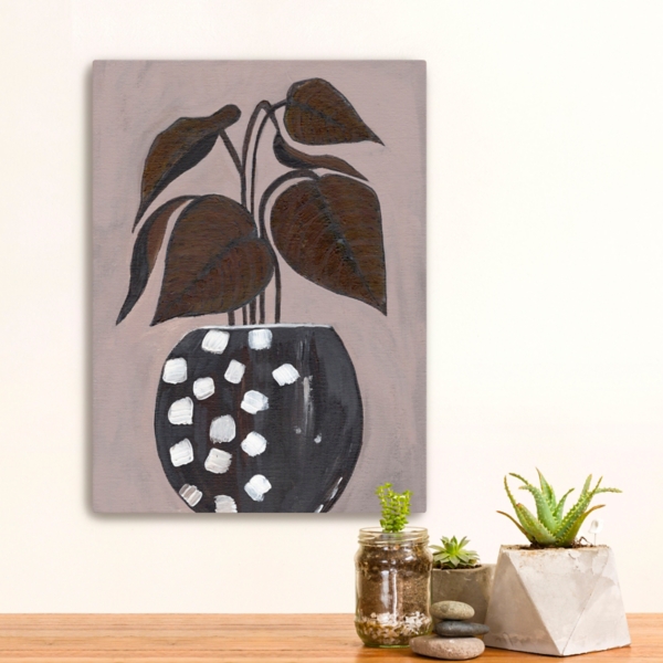 Dotted Vase Canvas Art Print