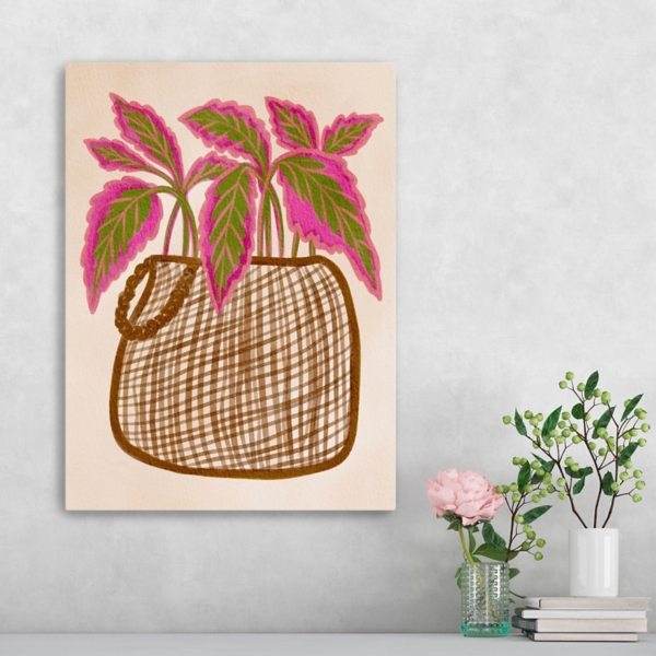 Foliage Basket Canvas Art Print