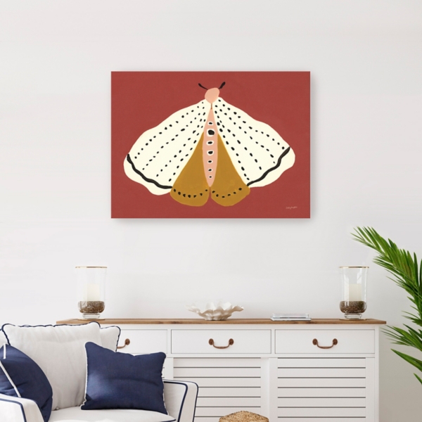 Cinnamon Moth Canvas Art Print, 32x24