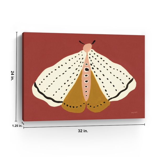 Cinnamon Moth Canvas Art Print, 32x24