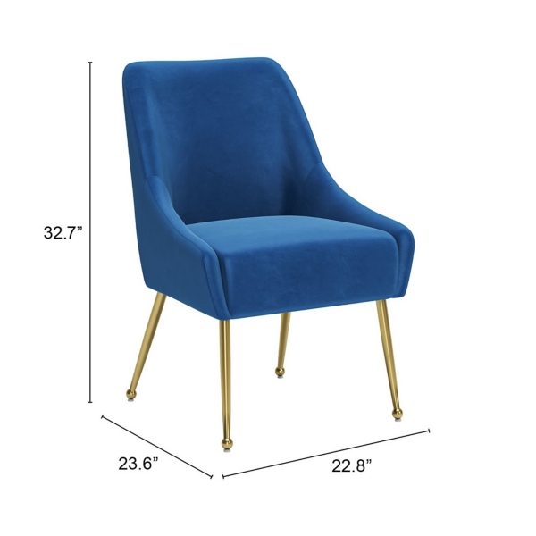 Blue Velvet Maxine Dining Chair