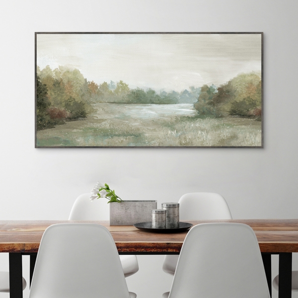 Quiet Valley Framed Canvas Art Print