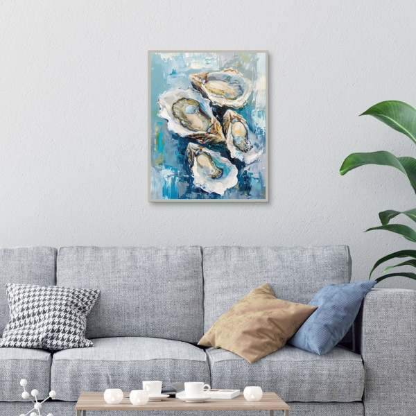 Freshly Shucked Framed Canvas Art Print