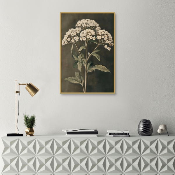 Sophisticated Floral Portrait Framed Canvas Print