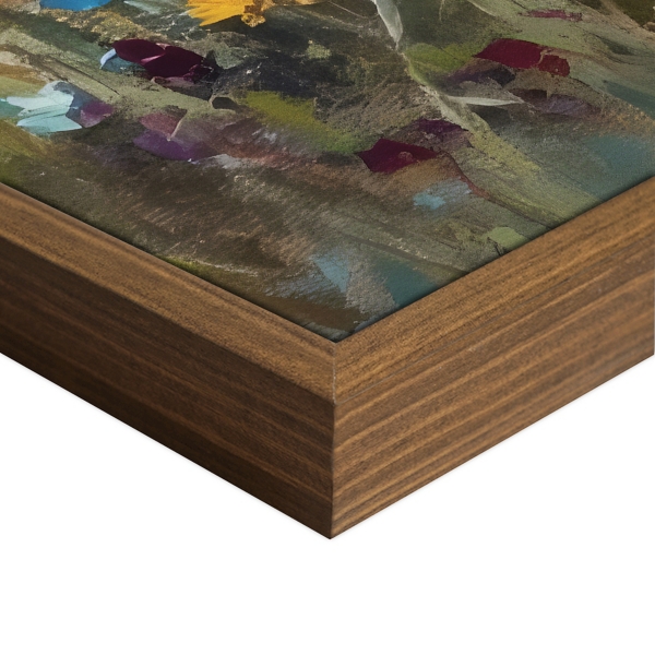 Highland Cow Meadow Framed Canvas Art Print