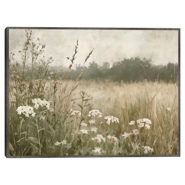 Daisy Clusters Framed Canvas Art Print