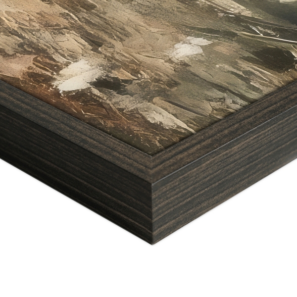 Neutral Meadow Framed Canvas Art Print