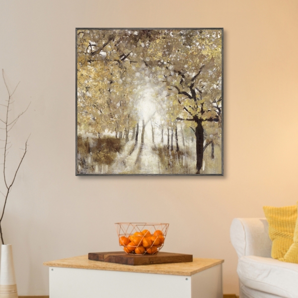 Golden Forest III Framed Canvas Art Print