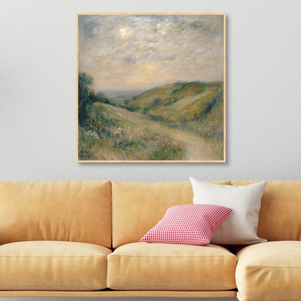 Mountain Path Framed Canvas Art Print