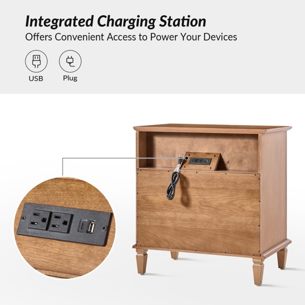 Acorn Hadrian 4-Drawer Charging Chest