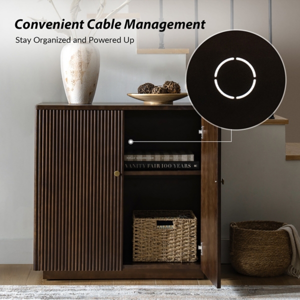 Walnut 2-Door Augusto Cabinet