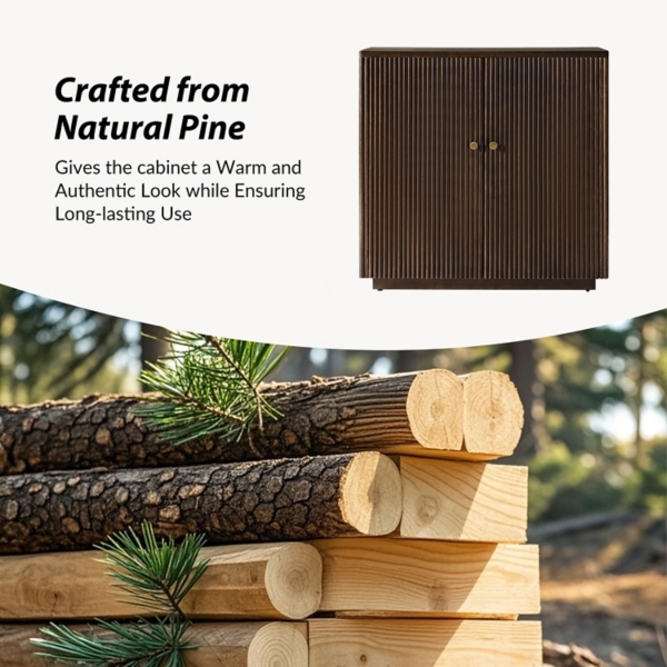 Walnut 2-Door Augusto Cabinet