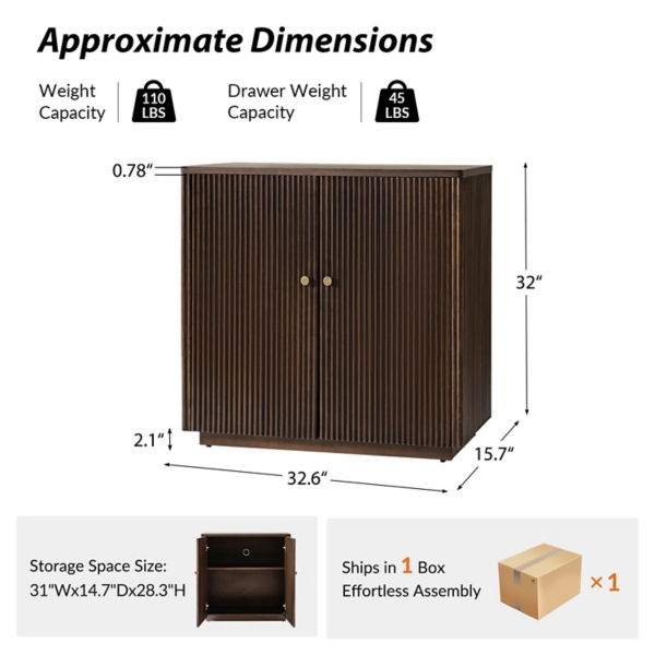 Walnut 2-Door Augusto Cabinet