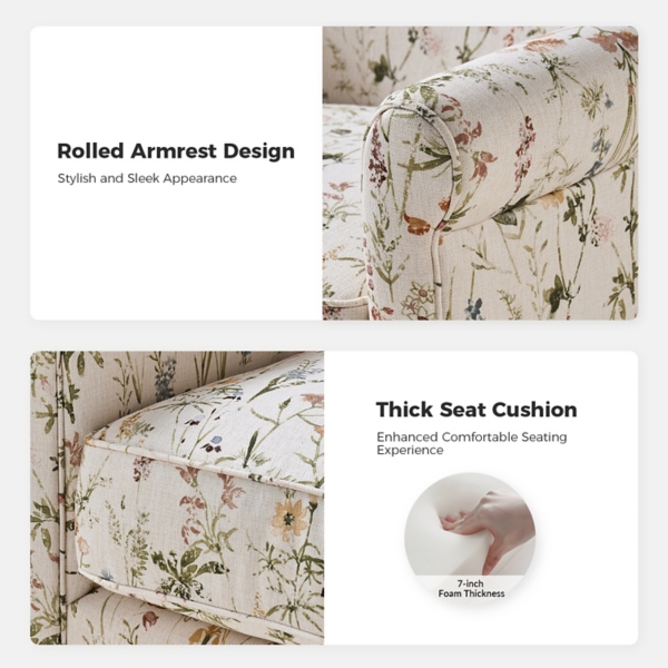 Floral Samantha Upholstered Swivel Chair