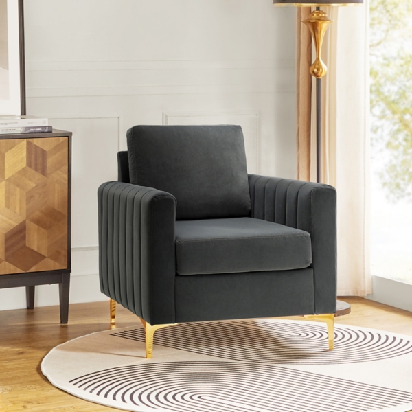 Gray Velvet Cephius Club Chair
