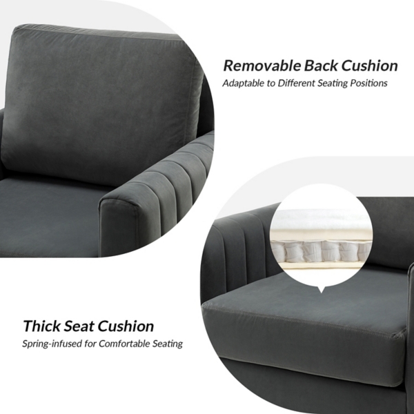 Gray Velvet Cephius Club Chair