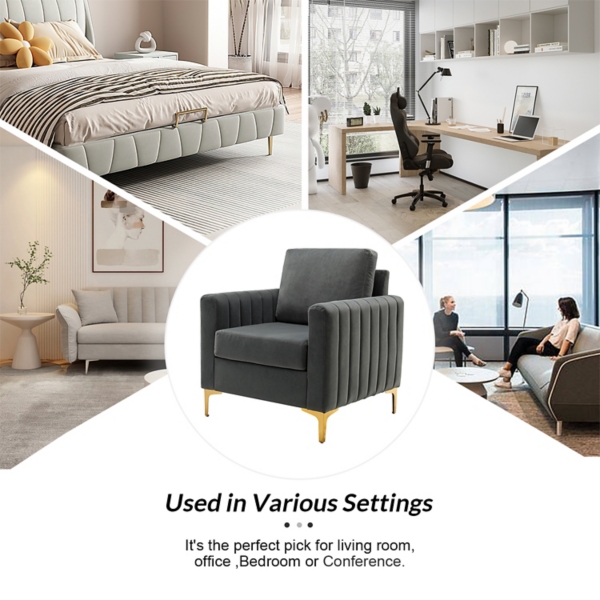 Gray Velvet Cephius Club Chair