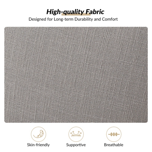 Peppone Gray Upholstered Armchair