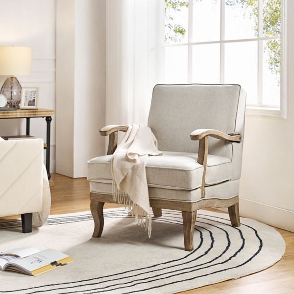 Peppone Pewter Upholstered Armchair